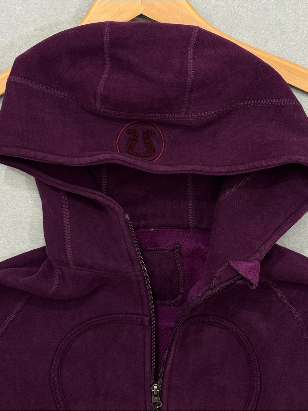 Lululemon Deep Plum Scuba Hoodie - Picture 3 of 8